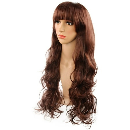 Charming Long Wavy Wig Women Wigs For African American Heat Resistant