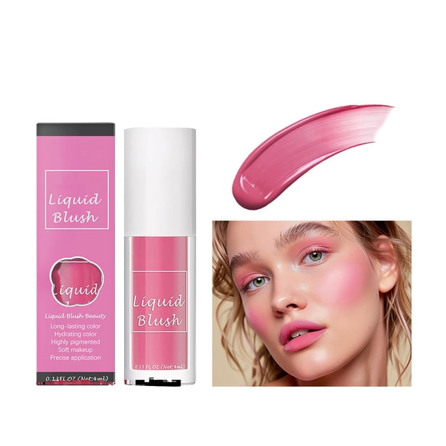 Nine Color Liquid Natural Color Long Lasting Silky And Delicate Contouring Rouge 4Ml, Makeup White Blusher