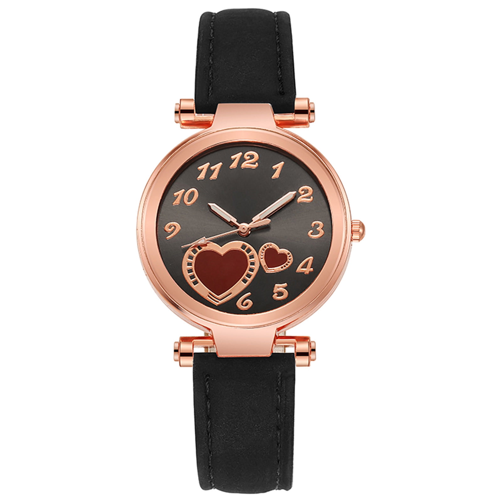 Women Fashion Casual Style Wrist Watch Alloy Heart Diamond Cute Style
