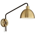 thumbnail image 5 of 360 Lighting Colwood Mid Century Modern Swing Arm Wall Lamps Set of 2 Brass Bronze Plug-in Light Fixture Adjustable Dome Shade for Bedroom Living Room, 5 of 9