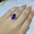 thumbnail image 2 of Ladies Purple Horse Eye Zircon Temperament Ring, 2 of 2