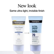 (3 pack) Neutrogena Ultra Sheer Sunscreen SPF 70 Body Sunscreen Lotion, Dry-Touch Sun Protection, 5 fl oz