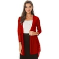 thumbnail image 3 of iiniim Womens Casual 3/4 Sleeve Open Front Lightweight Drape Cardigan with Irregular Hem, 3 of 7