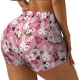thumbnail image 2 of Naloa Rose Rabbit Biker Shorts for Women Seamless Scrunch Short Women’s Yoga Shorts for Gym Running Sport Shorts - Medium, 2 of 9