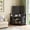 Black, variant on Heynemo Corner TV Stands for TVs up to 55'', Media Console Table with Adjustable Shelves, Acrylic Doors with Double-Diamond Design, Wood Modern Entertainment Center for Living Room Bedroom, Black