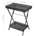thumbnail image 2 of vidaXL Vintage Style 22.8" Folding Tea Table, Black, 2 of 9