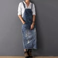 thumbnail image 2 of Daolelai 2023 New Women's Denim Skirt Ripped Overalls Women's Denim Skirt Overalls Skirt Women, 2 of 9