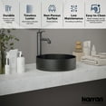 thumbnail image 3 of Karran Usa Ccv100 Cinox 15" Circular Stainless Steel Vessel Bathroom Sink - Gunmetal Grey, 3 of 7
