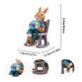 thumbnail image 2 of Estatua de conejo de Pascua, decoración de mesa, conejo de resina sentado en una silla, estatua para centros de mesa, adornos para fiestas en el hogar, decoración navideña, regalo, 2 of 9