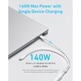 thumbnail image 4 of Cable USB C Anker 2 en 1 USB C a USB C, 140 W, carga rápida, 1,2 m, 4 of 6