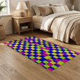 thumbnail image 2 of ODIKA Funky Interlocking Check Design Vibrant Graphic Contemporary Non-Slip Low Profile for Guest Room, Lounge, Apartment, 2 of 7