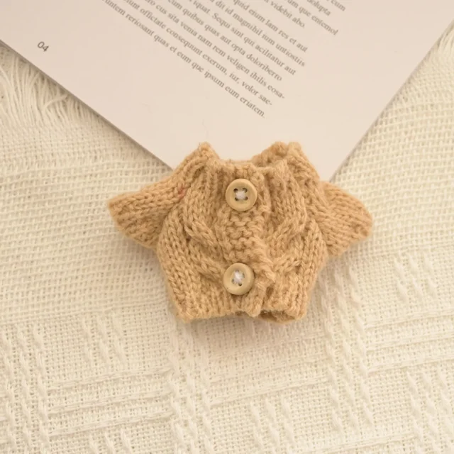 Mini Doll Clothes Cartoon Pattern Knitting Sweater Christmas style clothing DIY Cotton idol Toy Pendant Couple Gift Decoration