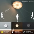 thumbnail image 5 of Juego de 6 lámparas LED con detector de movimiento, luces LED recargables a pilas, iluminación interior con banda magnética para armario [Clase energética A+++], 5 of 5