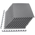 thumbnail image 1 of BalanceFrom Puzzle Exercise Mat with EVA Foam Interlocking Tiles (Gray), 1 of 9