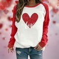 thumbnail image 2 of WXLWZYWL Trendy Sweatshirts For Women 2023 Women Long Sleeves Casual Valentine'S Day Printing Round Neck Sweatshirt Crewneck Pullover Tunic Tops, 2 of 5