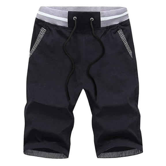 pxiakgy mens shorts ankle-length slim sports harem pants casual pants men's baggy trousers men's pants men casual shorts black l