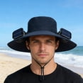 thumbnail image 5 of Coollooc Solar Powered Fan Hat with 2 Fan, 24 Inch Wide Brim USB Solar Fan Outdoor Fishing Hat, Adjustable UPF 50+ Bucket Camping & Beach Hat with Fan Built in for Men Women(1-Blue,24 Inch), 5 of 7