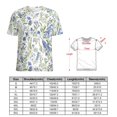 thumbnail image 2 of Floral Colorful Flower Women's Short Sleeve T-Shirt Crew Neck Casual Summer Trendy Loose Fit Tops, 2 of 6