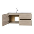 thumbnail image 5 of Cutler Kitchen and Bath Beachwood 42" Wood Wall Mount Bathroom Vanity in Oak, 5 of 6