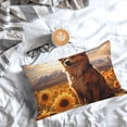 thumbnail image 5 of Yiaed Vintage Cute Corgi Sunflower Print Brushed Microfiber Envelope Pillowcases, Standard,Envelope Closure Pillow Cases(No pillow core)-20"x30", 5 of 6