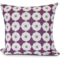 Button Up Geometric Print Pillow