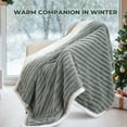 thumbnail image 2 of MaxKare Heated Throw Blanket, Soft Faux Fur & Shu Velvet Electric Blanket, 6 Heating Levels, 4 Hours Timer, Large LED Display, 50" x 60" Gray & White, 2 of 10