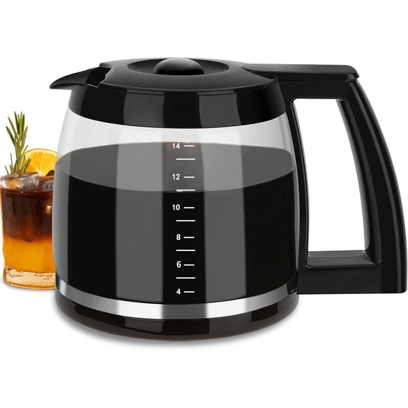 Carafe de Reemplazo de 14 Tazas Compatible con Modelos de Cafetera Cuisinart DCC-3200, DCC-3200P1, DCC-2200, DCC-2600, DCC-2800 y CBC-7000PCFR Modelo# DCC-2200RC-1