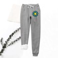 thumbnail image 2 of Lovskoo Women's Winter Sweatpants Shearling Fleece Lined Printing Leggings with Elastic Drawstring Pockets Thick Warm Pants Dark Gray, 2 of 9
