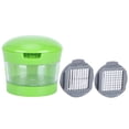 thumbnail image 1 of Picadora de ajo Picadora Cortadora de ajo con contenedor de almacenamiento y 2 cuchillas de acero inoxidable Mini picadora de ajo picadora para suministros de cocina EOTVIA No, 1 of 6