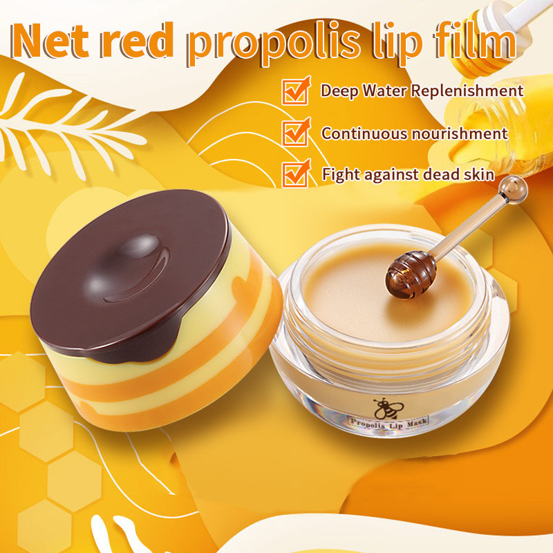 YiFudd LongLasting Lip Care, Bee Balm Lip Balm Honey Pot,Propolis