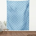 thumbnail image 4 of Ambesonne Vintage Christmas Fabric by the Yard Upholstery, Funny Pastel Tree, 2 Yards, Soft Pink Pale Sky Blue, 4 of 5