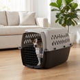 thumbnail image 3 of Vibrant Life Small Plastic Hard-Sided Pet Carrier, Black and Gray, 15 lb Limit, 3 of 11