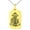 Gold, variant on Stainless Steel Nautical Anchor Ship Helm Wheel Engraved Small Rectangle Dog Tag Charm Pendant Necklace