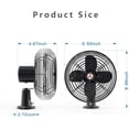 thumbnail image 5 of 12 Volt Fan for Truck Cab, 2 Speed Switches, 6 Inch Heavy Duty Black Metal, Cigarette Lighter Fan for Truck with Ventilate Function, for Use on Truck or Camping(Cord Length 6FT), 5 of 7