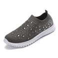 thumbnail image 2 of NexTorq Womens Gym Shoes, Shoes for Women Sneakers, Women's Rhinestones Mesh Sport Slip-on Shoes,Non Slip Arch Breathable Lightweight Casual Sock Sneaker Nurse Shoes, Gray, 5.5, 2 of 4