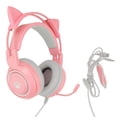 thumbnail image 1 of Auriculares para juegos SYG25 con orejas de gato, USB + conector de 3,5 mm, ajuste de volumen y micrófono silenciado (rosa), 1 of 14
