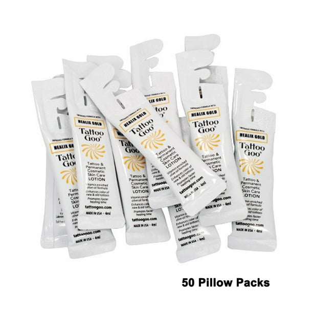 Tattoo Goo Healix Gold Skincare Lotion 4ml Pack, 50 Pcs Tattoo Goo Healix Gold Skincare Lotion 4ml Pack, 50 Pcs
