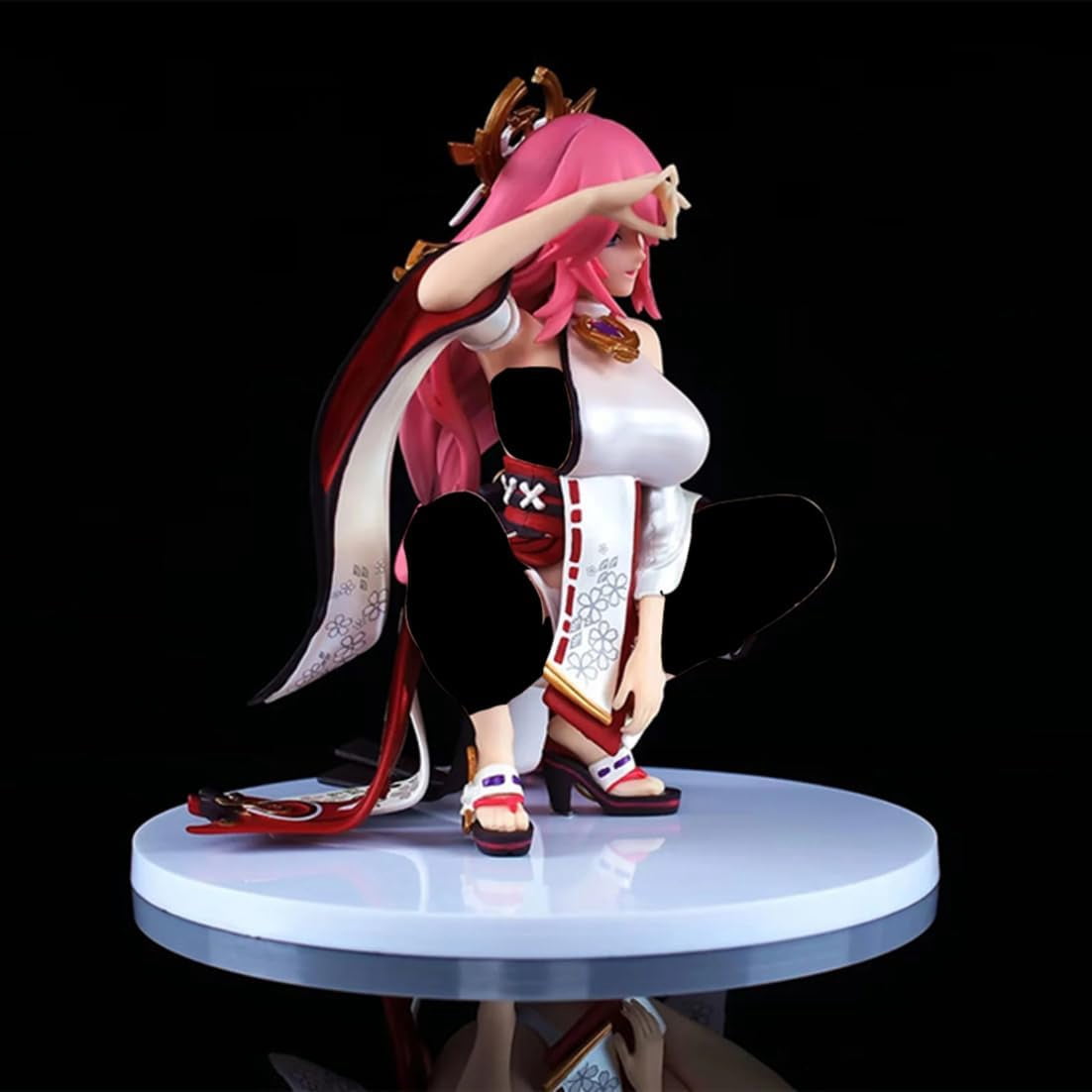 New Genshin Impactmpact Fox Squat Yae Mik (Squat Ver) Character Anime Model Statue Action Figures Desktop Ornament Popular Decorations Fan Souvenirs Creative Gift Collectable
