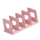 thumbnail image 2 of Organizador de libros, archivador minimalista de polipropileno, vertical, con 4 ranuras, para aula, oficina, escritorio y hogar, color rosa, 2 of 12