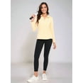 thumbnail image 6 of Women'S 1/4 Zip Shirts UPF 50+ Sun Protection Pullover Long Sleeve Quick Dry Workout Hiking Athletic Shirts Yellow XXL, 6 of 7