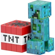 Minecraft Diamond Level Creeper, 5.5-inch Collector Action Figure with Die-Cast Accessories