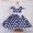 C-Blue318, variant on JIAYUE Kids Girls Spring Summer Dresses Polka Dots Short Sleeve Crew Neck Drop Shoulder Mid Length Performance Gown A-Line For Children Stylish Everyday Wear
