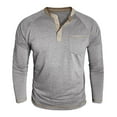 thumbnail image 5 of VJATTWR Men's Long Sleeve Shirt, Knit Fabric with Button Placket, Smart Casual Look for Office M, 5 of 7