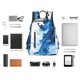 thumbnail image 4 of Fotbe Blue White Fluid Art Mochila Ligera para Hombres y Mujeres - Duradera y Resistente al Agua, Ideal para Escuela, Trabajo, Viajes y Uso Diario, 4 of 7