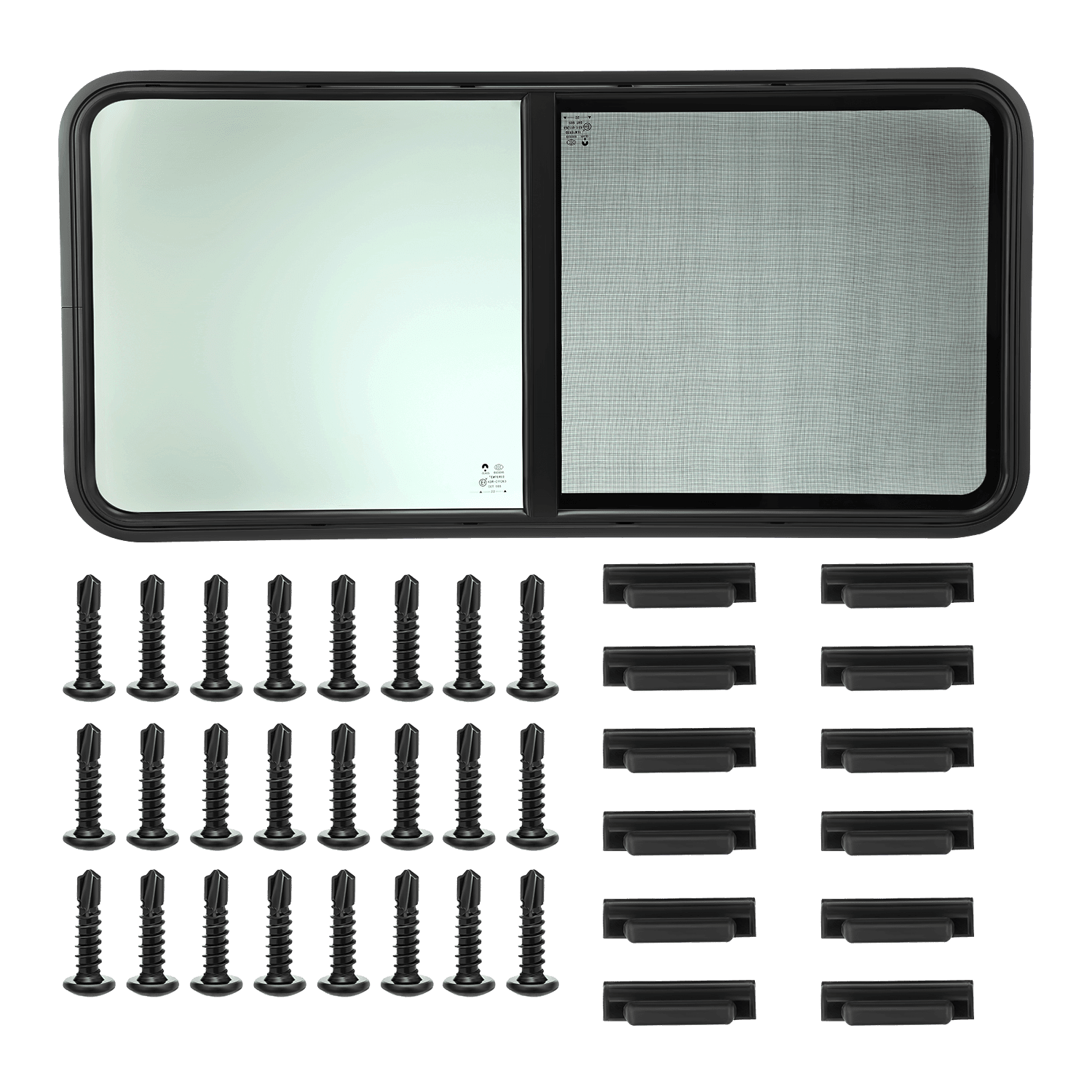 49.5" Width X 23.5" Height Horizontal Slider RV Window Cargo Trailer W