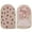 Pink+Gray, variant on PULLIMORE Exfoliating Glove Mitt 2 Pack - Dual Sided Body Scrubber with Loofah (Gray&Green)