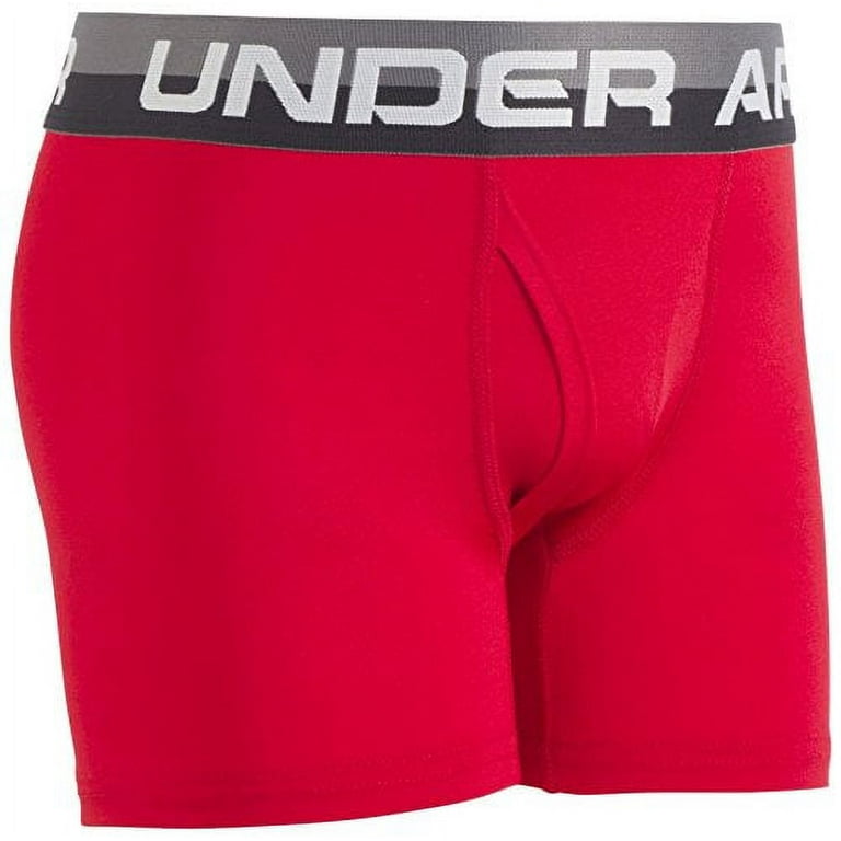 $49 Under Armour Boys Underwear Blue Cotton Stretch Boxer Brief Kids Size  Ysm