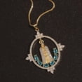 thumbnail image 4 of Mary Crowned  Zicronia Mariner Marina Necklace Cadena Virgen De Mary Salvation Medallion Faith Religious Necklace, 4 of 6