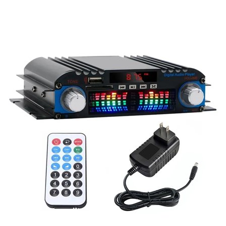 1600W Peak Power HiFi Sound Amplifier Digital 4 Channel Amplifier Bluetooth Player FM Radio