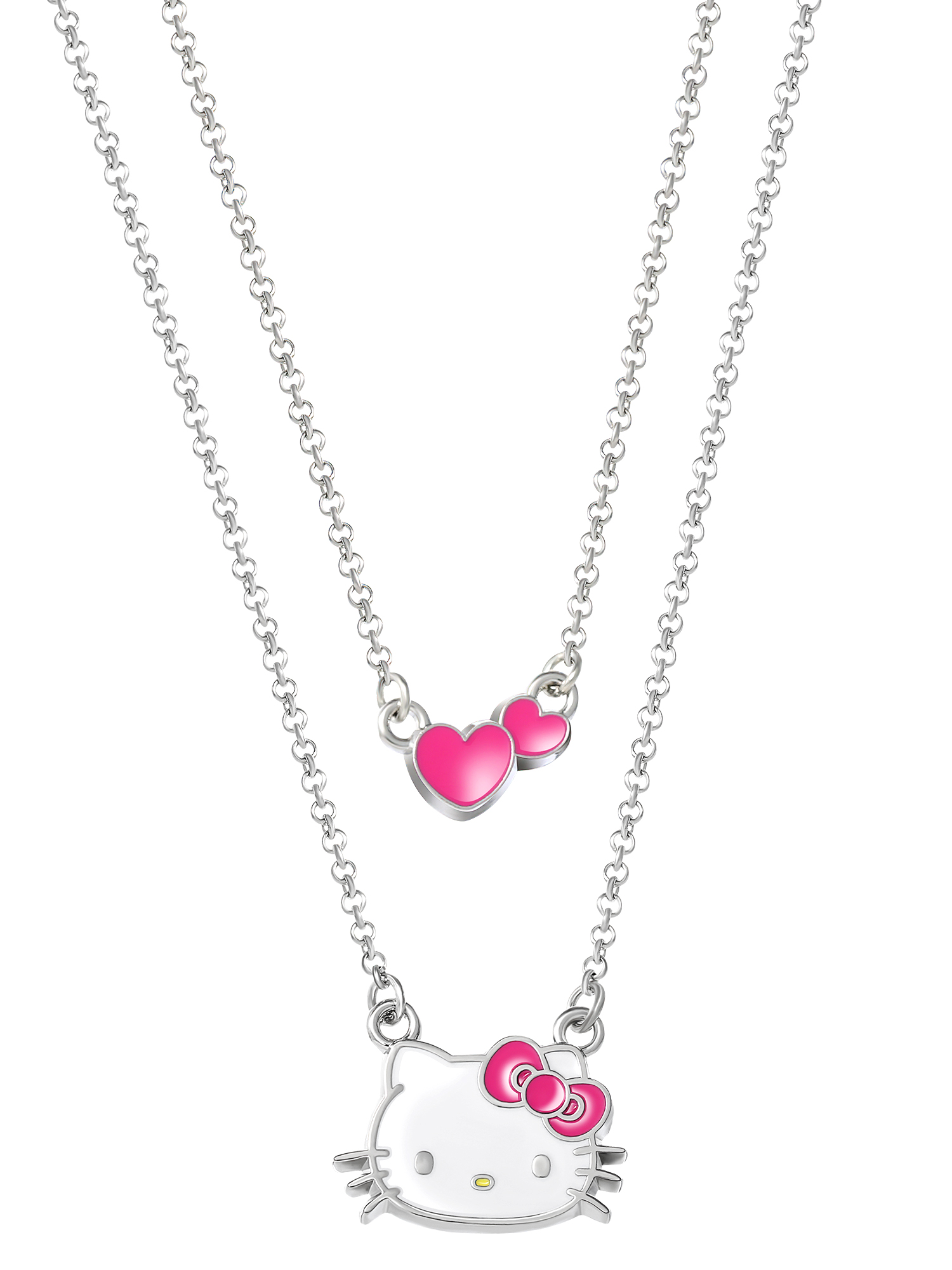 Hello Kitty Girls Enamel Hearts Double Necklace Set - image 2 of 4